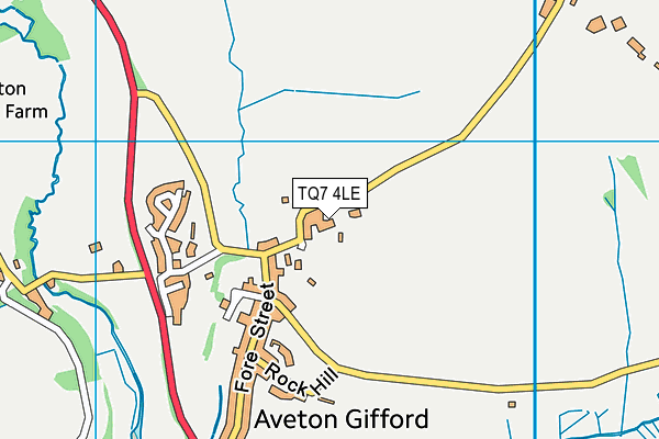 TQ7 4LE map - OS VectorMap District (Ordnance Survey)