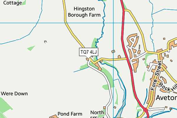 TQ7 4LJ map - OS VectorMap District (Ordnance Survey)