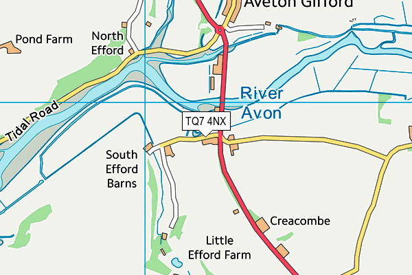 TQ7 4NX map - OS VectorMap District (Ordnance Survey)