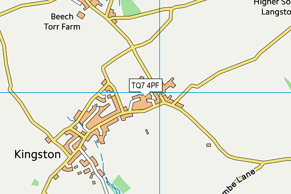 TQ7 4PF map - OS VectorMap District (Ordnance Survey)