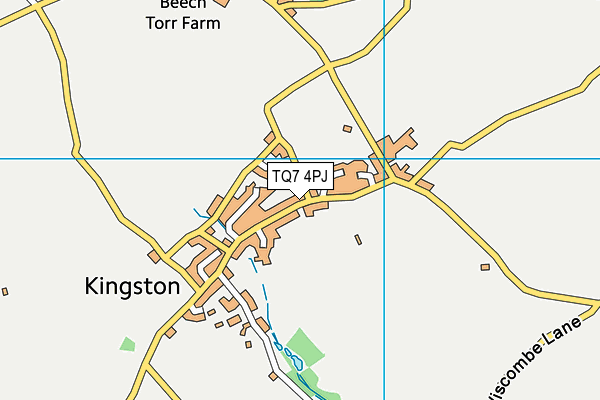 TQ7 4PJ map - OS VectorMap District (Ordnance Survey)