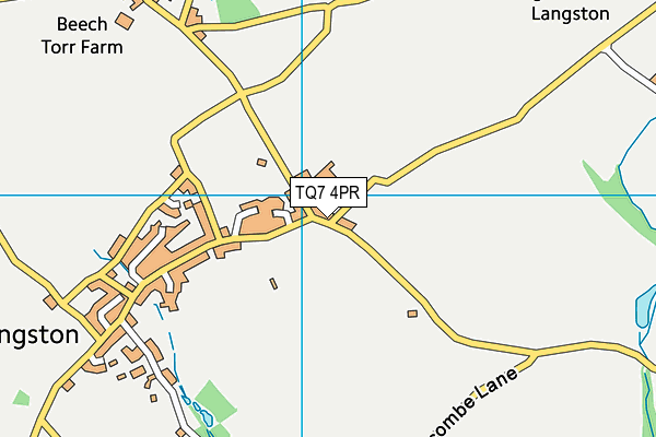 TQ7 4PR map - OS VectorMap District (Ordnance Survey)