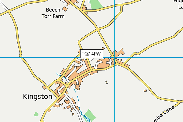 TQ7 4PW map - OS VectorMap District (Ordnance Survey)