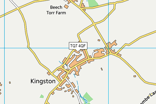 TQ7 4QF map - OS VectorMap District (Ordnance Survey)