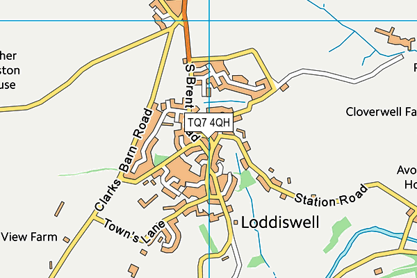 TQ7 4QH map - OS VectorMap District (Ordnance Survey)