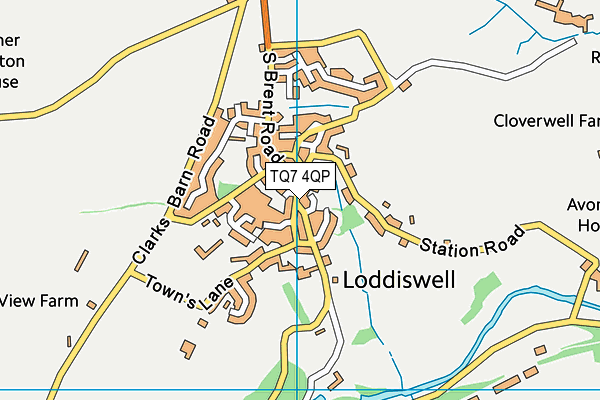 TQ7 4QP map - OS VectorMap District (Ordnance Survey)
