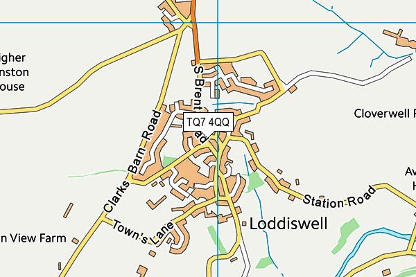 TQ7 4QQ map - OS VectorMap District (Ordnance Survey)