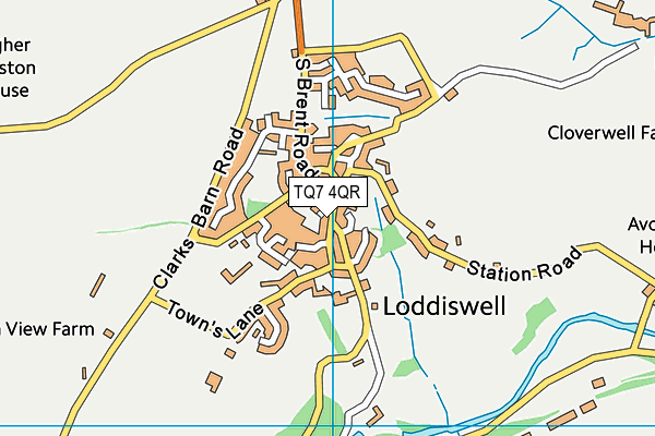 TQ7 4QR map - OS VectorMap District (Ordnance Survey)