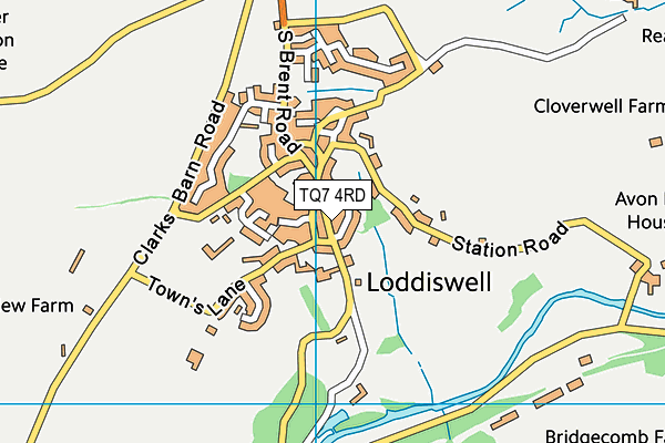 TQ7 4RD map - OS VectorMap District (Ordnance Survey)