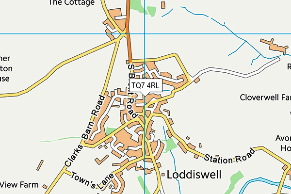 TQ7 4RL map - OS VectorMap District (Ordnance Survey)
