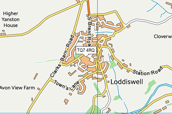 TQ7 4RQ map - OS VectorMap District (Ordnance Survey)