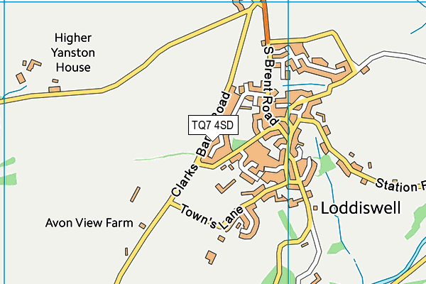 TQ7 4SD map - OS VectorMap District (Ordnance Survey)