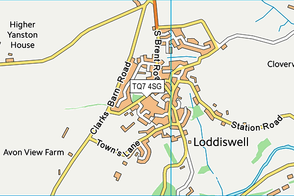 TQ7 4SG map - OS VectorMap District (Ordnance Survey)