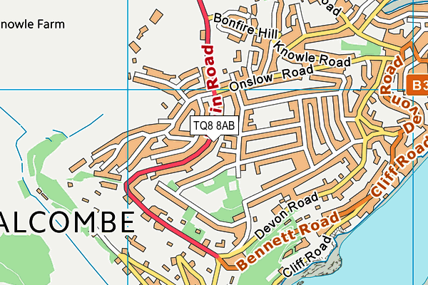 TQ8 8AB map - OS VectorMap District (Ordnance Survey)