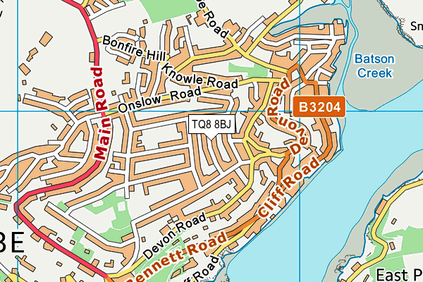 TQ8 8BJ map - OS VectorMap District (Ordnance Survey)