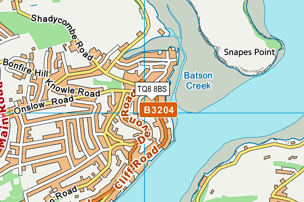 TQ8 8BS map - OS VectorMap District (Ordnance Survey)