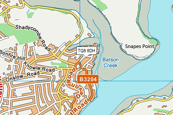 TQ8 8DH map - OS VectorMap District (Ordnance Survey)