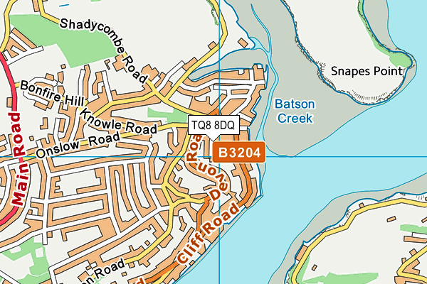 TQ8 8DQ map - OS VectorMap District (Ordnance Survey)