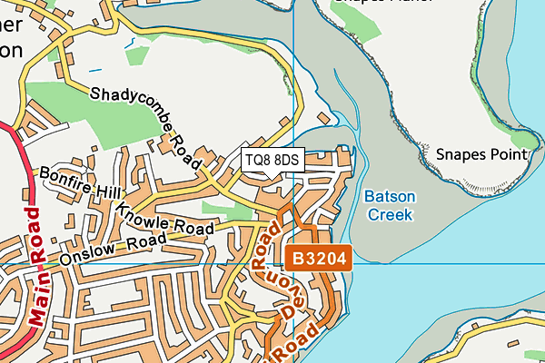 TQ8 8DS map - OS VectorMap District (Ordnance Survey)