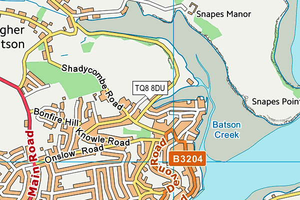 TQ8 8DU map - OS VectorMap District (Ordnance Survey)