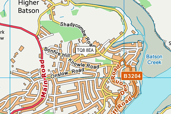 TQ8 8EA map - OS VectorMap District (Ordnance Survey)