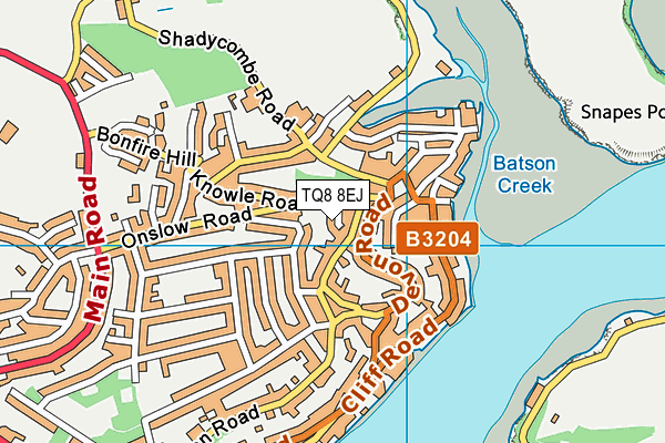 TQ8 8EJ map - OS VectorMap District (Ordnance Survey)