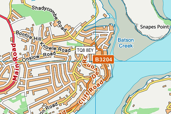 TQ8 8EY map - OS VectorMap District (Ordnance Survey)