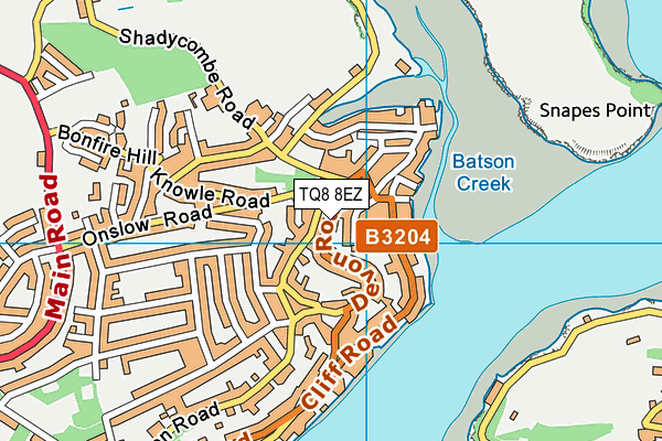 TQ8 8EZ map - OS VectorMap District (Ordnance Survey)