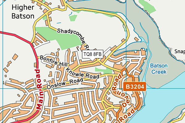 TQ8 8FB map - OS VectorMap District (Ordnance Survey)