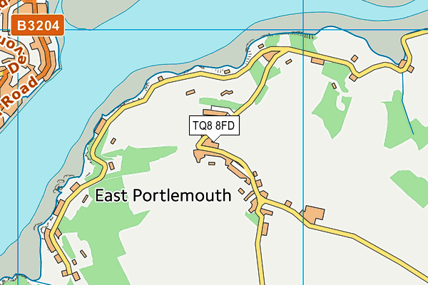 TQ8 8FD map - OS VectorMap District (Ordnance Survey)