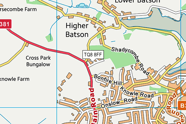 TQ8 8FF map - OS VectorMap District (Ordnance Survey)