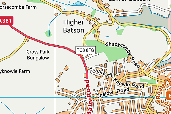 TQ8 8FG map - OS VectorMap District (Ordnance Survey)