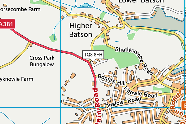 TQ8 8FH map - OS VectorMap District (Ordnance Survey)