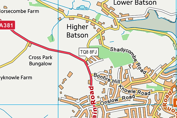 TQ8 8FJ map - OS VectorMap District (Ordnance Survey)