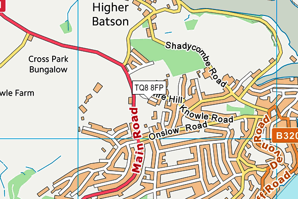 TQ8 8FP map - OS VectorMap District (Ordnance Survey)