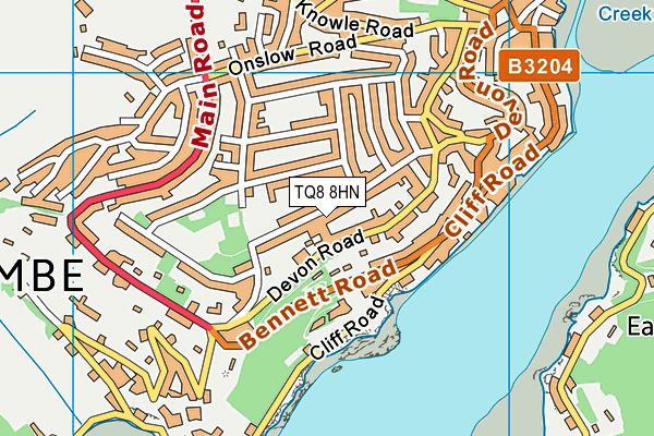 TQ8 8HN map - OS VectorMap District (Ordnance Survey)