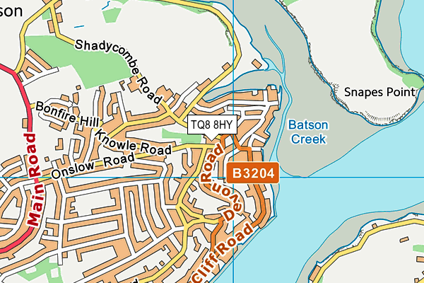 TQ8 8HY map - OS VectorMap District (Ordnance Survey)