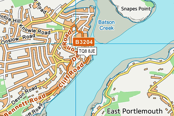 Map of SALCOMBE DELI LIMITED at district scale