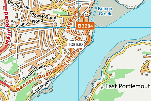 Map of SALCOMBE YACHT CLUB (2017) LIMITED at district scale