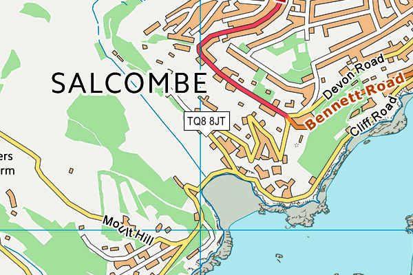 TQ8 8JT map - OS VectorMap District (Ordnance Survey)