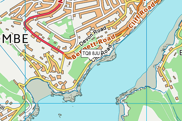 TQ8 8JU map - OS VectorMap District (Ordnance Survey)