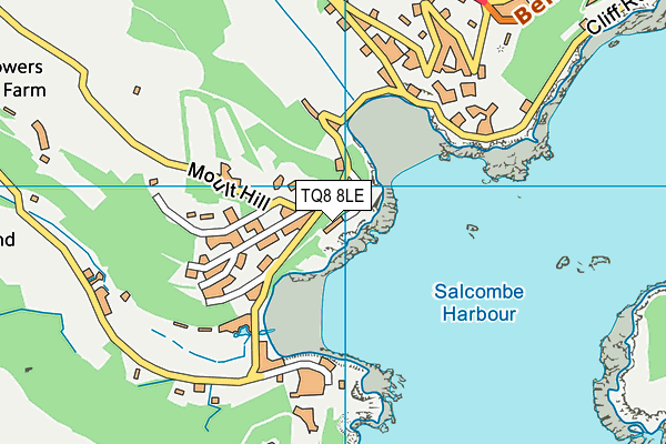 TQ8 8LE map - OS VectorMap District (Ordnance Survey)