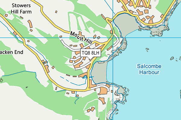 TQ8 8LH map - OS VectorMap District (Ordnance Survey)