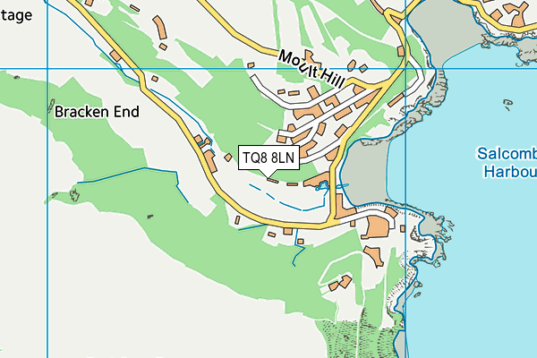 TQ8 8LN map - OS VectorMap District (Ordnance Survey)