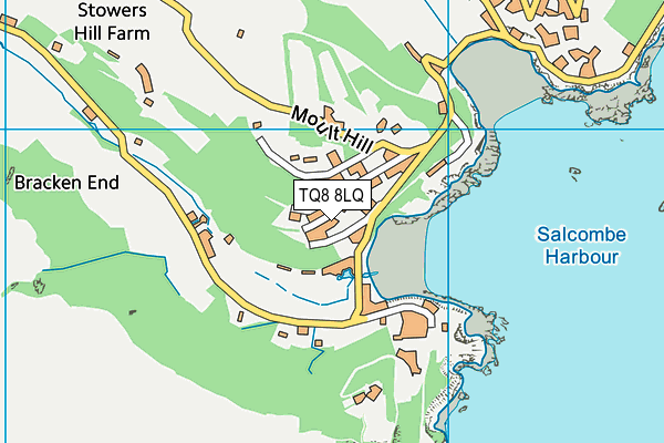 TQ8 8LQ map - OS VectorMap District (Ordnance Survey)