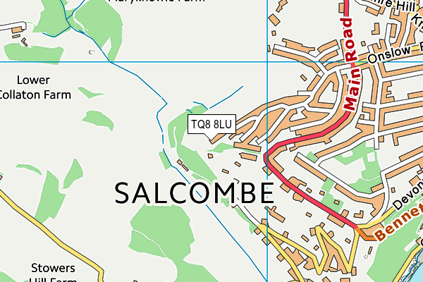 TQ8 8LU map - OS VectorMap District (Ordnance Survey)