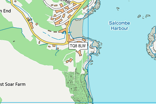 TQ8 8LW map - OS VectorMap District (Ordnance Survey)