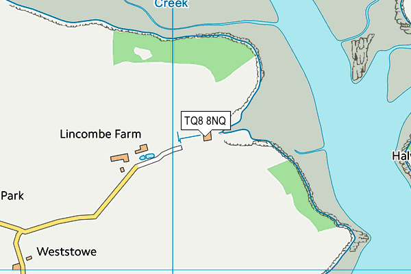 TQ8 8NQ map - OS VectorMap District (Ordnance Survey)