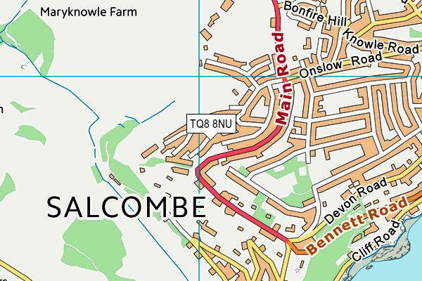 TQ8 8NU map - OS VectorMap District (Ordnance Survey)