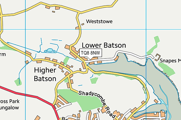 TQ8 8NW map - OS VectorMap District (Ordnance Survey)